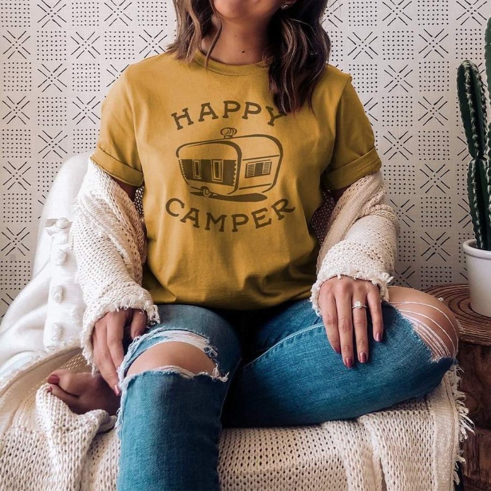 Happy Camper Plus Sized T-shirt